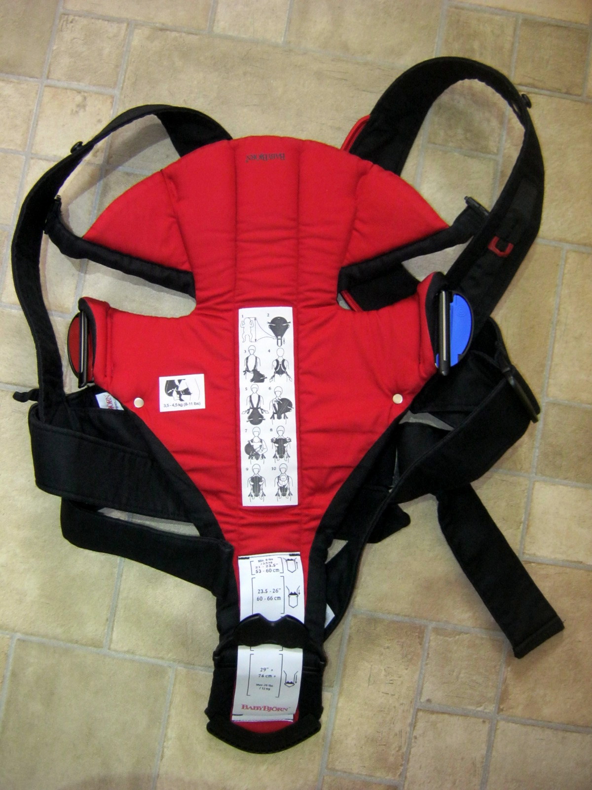 baby bjorn carrier red and black