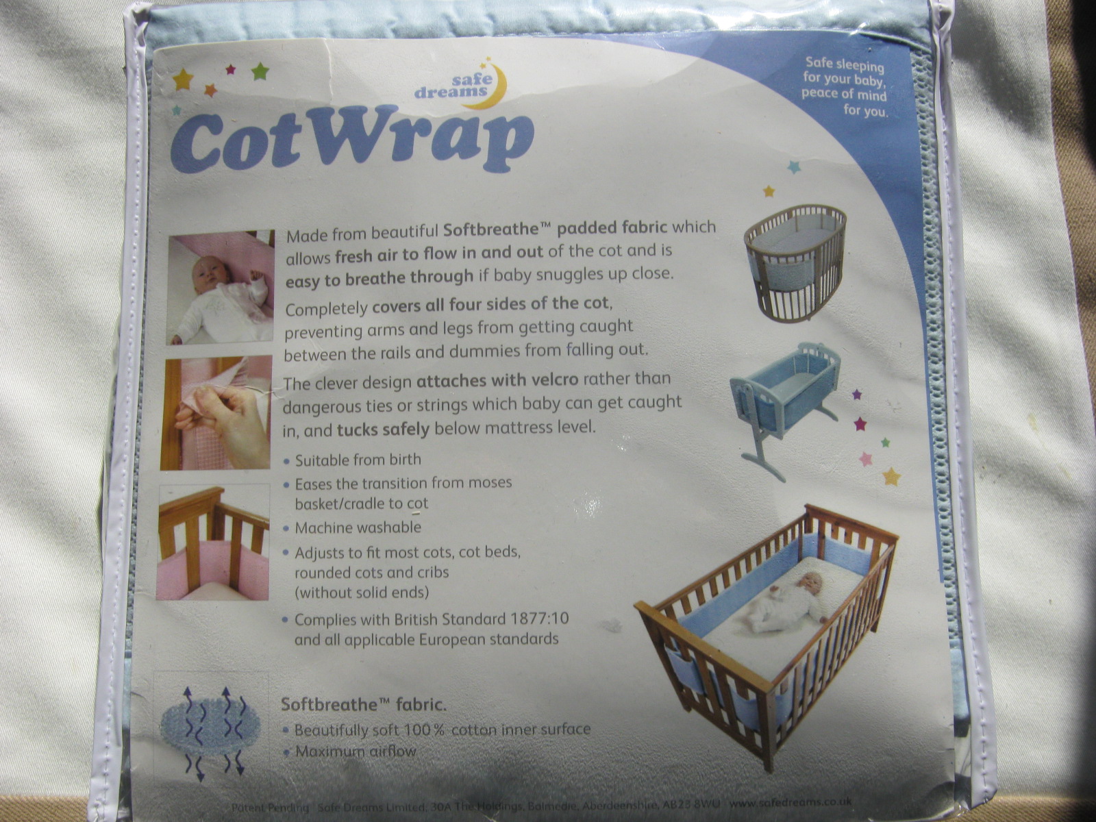 Safe dreams 2024 cot wrap